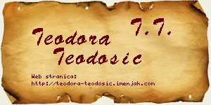 Teodora Teodosić vizit kartica